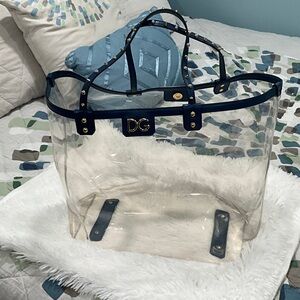 Dolce & Gabbana Transparent and Navy Tote